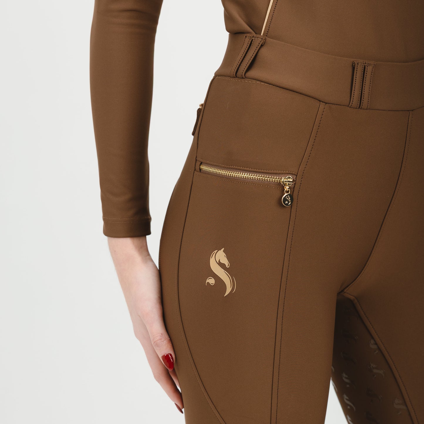 Leggings chocolate gold