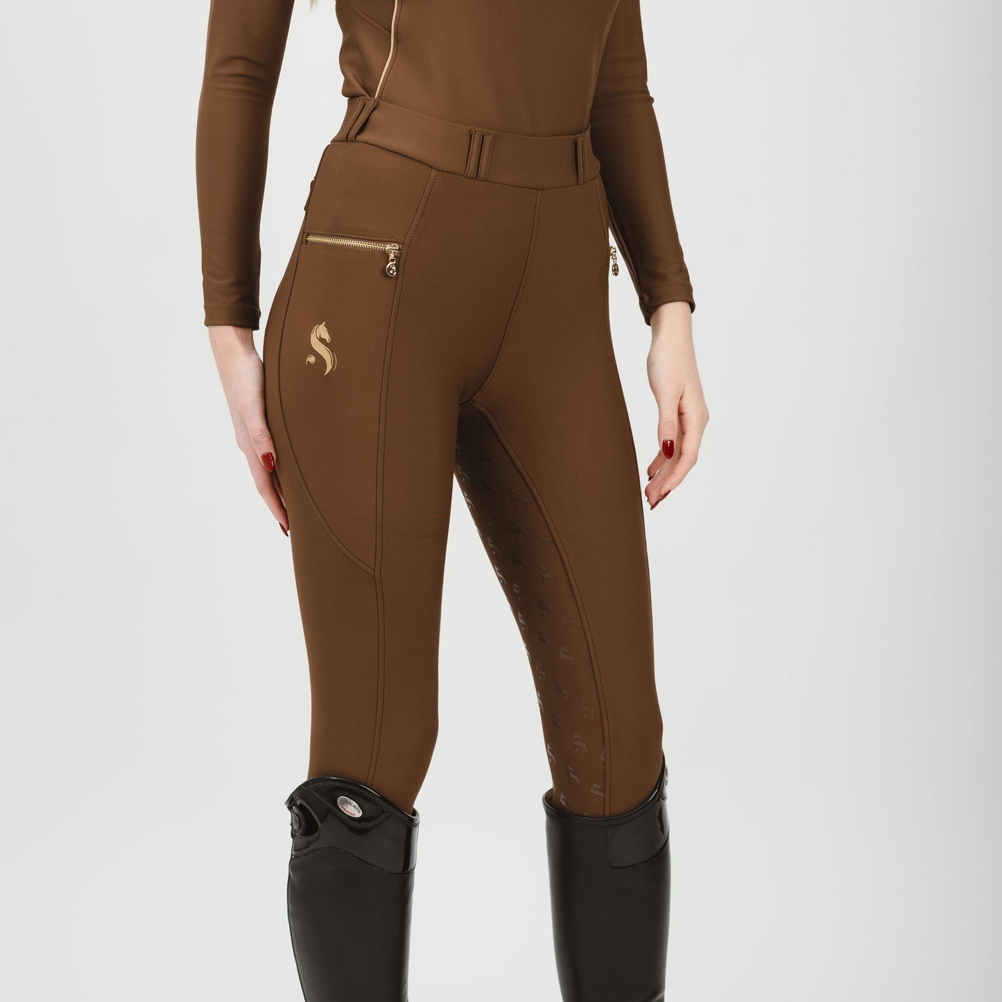 Leggings chocolate gold
