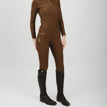 Leggings chocolate gold