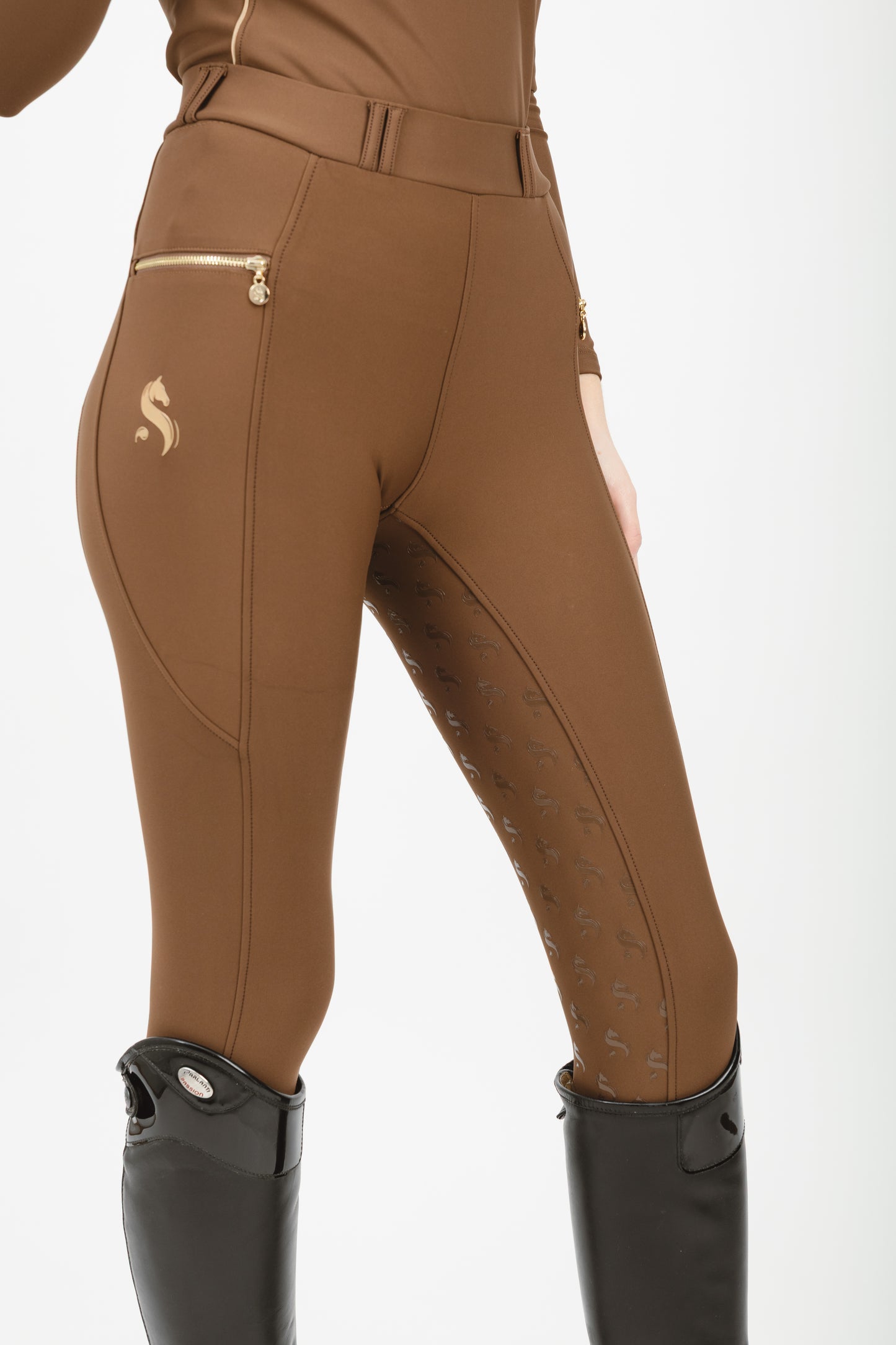 Leggings chocolate gold